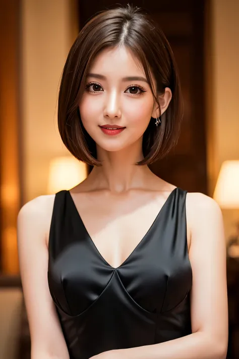  top quality,  Table Top, 8k,  best image quality,  one girl,  well-shaped bust, See-through black dress, Waist to upper body shot , ( enjoy ),  red eyeshadow ,  Completely-valid, long eyelashes, Ultra HD Shining Eyes,  ultra HD hair,  ultra-high resolutio...