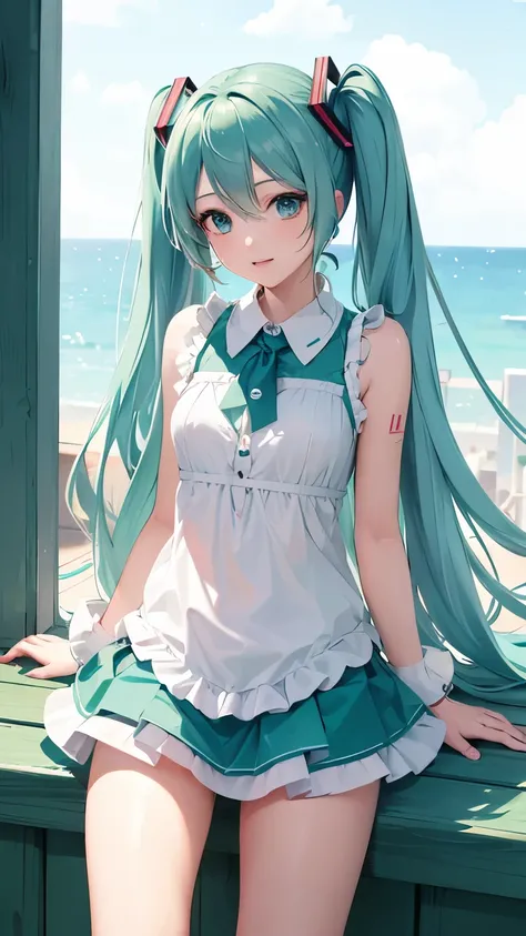  girl, Hatsune Miku

/ quality
( Masterpiece,best  quality, Hi-Res,高 quality, by Nomi)