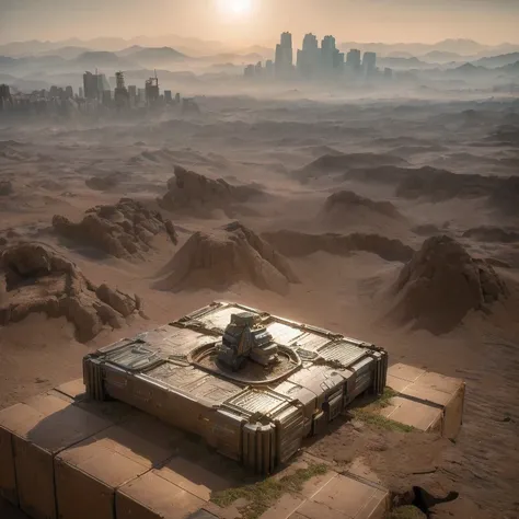 2728年Mars realistic model, (Bifurcation,  original photo,  Quality Best,  masterpiece:1.4),SteampunkCyberpunk6820 City,(CyberpunkMars light:1.3), Mars (Related to land),(in a Small Nature box:1.3),Isometric, Small Nature, landscape on foundation,landscape,