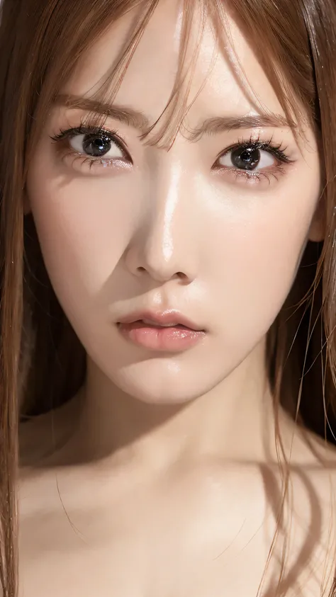 Face Zoom、 high quality close-up 、 Face Up 、 VERY REALISTIC SKIN 、 Very Well-Faced Woman 、 4 angry women 、 An angry raised eyebrow 、 She's staring into our eyes 、 Very angry look 、 、 completely naked、 、I'm n...