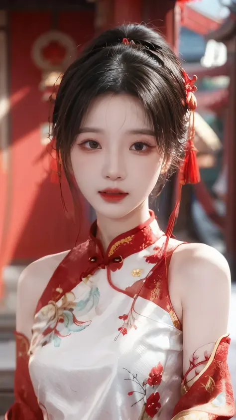 Hanfu,palace,穿Hanfu的女孩,Wearing ancient Chinese clothing,Traditional Chinese Clothing,Ancient Chinese Clothing,Ancient Chinese Princess,Chinese,Shoulder,Beth,( masterpiece),( top quality:1.1),( Very detailed), Best Illustrations, exquisite details ,(portrai...