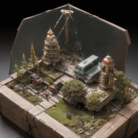 2728年Mars realistic model, (Bifurcation,  original photo,  Quality Best,  masterpiece:1.4),SteampunkCyberpunk6820 City,(CyberpunkMars light:1.3), Mars (Related to land),(in a Small Nature box:1.3),Isometric, Small Nature, landscape on foundation,landscape,