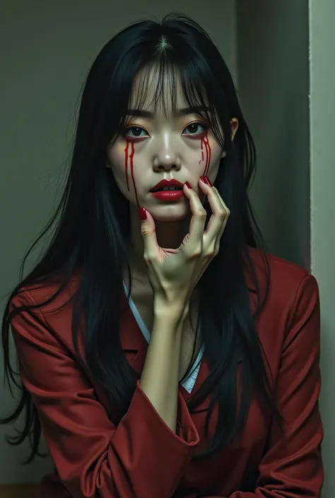 married to a serial killer, a picture inspired by Zhang Xiaogang, reddit, serial art, serial killer, horror”, horror ”, youtube thumbnail, park shin hye as a super villain, appalling, netflix series, terrifying!!!, tv series, horror, who, murder, official,...