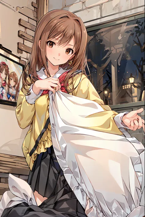 masterpiece, Top Quality, 非常に DetailsなCG Unity 8K壁紙 , Ultra-realistic 8k CG, perfect artwork , Perfect Female Body Type, Dramatic shadows , ( spotlight, viewer , Details light , ((( in the seat))), (( SHARP FACE )), (( brown hair, wave...