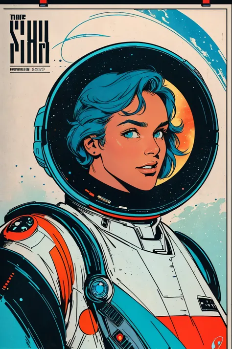 (((masterpiece,best quality))),32K Wallpaper,((( very detailed poster))),retro vintage,sci-fi,(((space thriller cinematic movie poster))),(((Bauhaus))),(((mid-century modern))),(((ultimate galaxy))),(solo1girl :1.2)