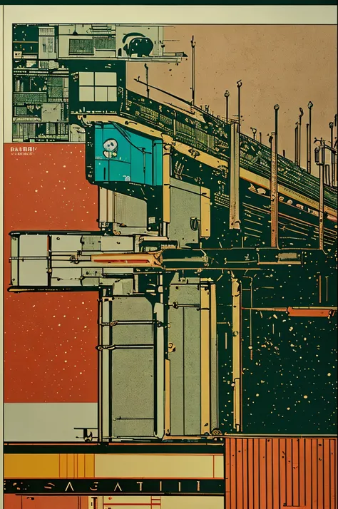 (((masterpiece,best quality))),32K Wallpaper,((( very detailed poster))),retro vintage,sci-fi,(((space thriller cinematic movie poster))),(((Bauhaus))),(((mid-century modern))),(((outer heaven))),(solo1girl :1.2)