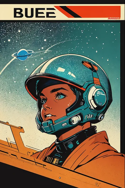 (((masterpiece,best quality))),32K Wallpaper,((( very detailed poster))),retro vintage,sci-fi,(((space thriller cinematic movie poster))),(((Bauhaus))),(((mid-century modern))),(((outer heaven))),(solo1girl :1.2)
