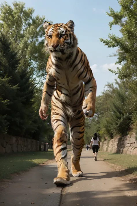 Walk with the giant tiger

