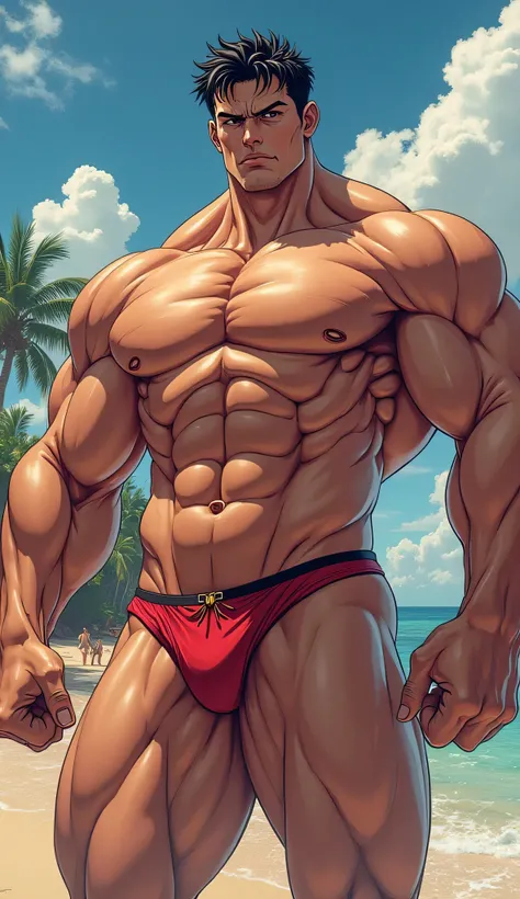 Muscle men anime thong 