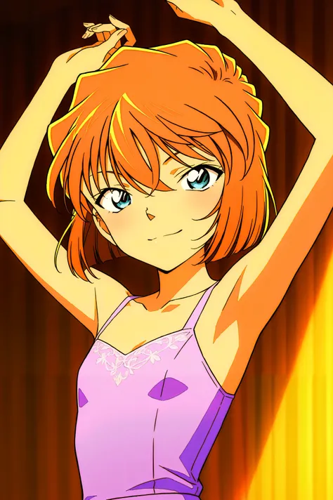 front view,
1girl, upper body, dancing on the stage ,office lady,smile,
Best quality, masterpiece, soft light,official art,high quality,highres, absurdres, epic scene, natural textures, haibara ai, short hair, brown hair, blue eyes, hair between eyes, fema...