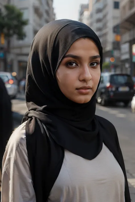 a realistic muslim girl wearing hijab 