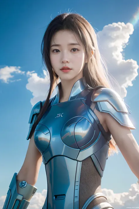 , sky, cloud,Translucent ethereal alien warrior，ModelShoot style, (Extremely detailed CG unified 8K wallpapers), The beauty of abstract stylization,，surrealism, 8K, Super detail, Best quality, Award-Awarded, Anatomically correct, 16k, Super detail