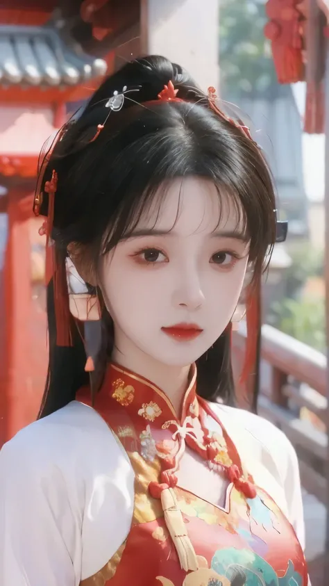 Hanfu,palace,穿Hanfu的女孩,Wearing ancient Chinese clothing,Traditional Chinese Clothing,Ancient Chinese Clothing,Ancient Chinese Princess,Chinese,Shoulder,Beth,( masterpiece),( top quality:1.1),( Very detailed), BEST ILLUSTRATION , exquisite details ,(portrai...