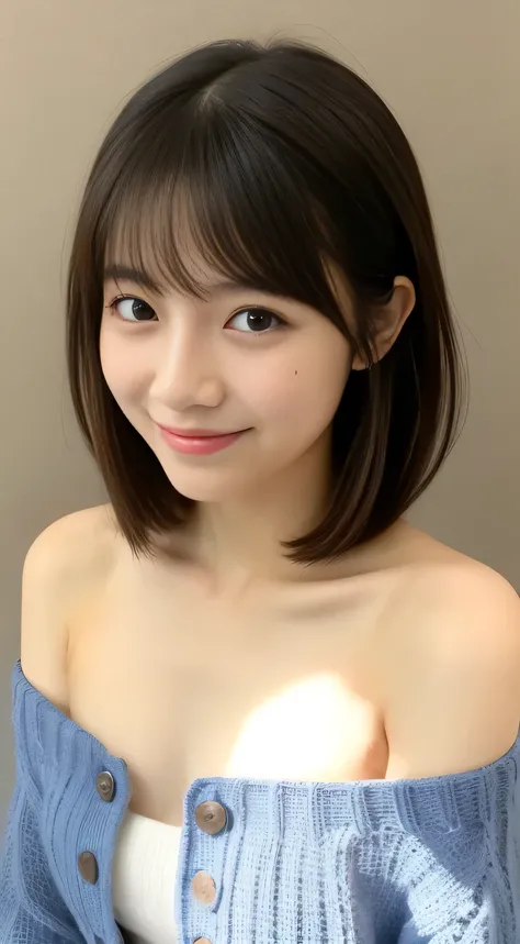 masterpiece,best quality,(Japanese girl),((Beautiful girl)),cleavage,(off shoulder:1.2),(perfect body beauty:1.2),(shy smile),From slightly above