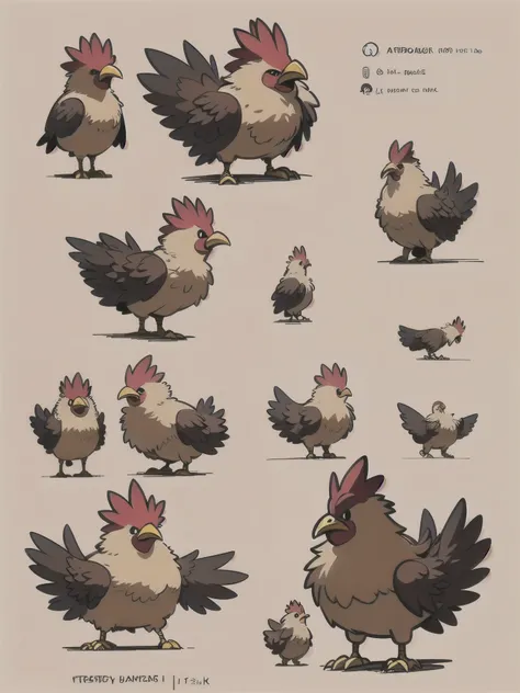 angry fighting rooster, baby chick, looking of a Fighting rooster, 1 character, concept art, concept character
