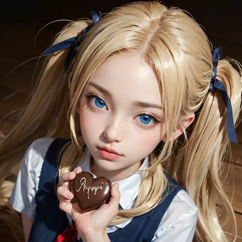 ((masterpiece)), ((best quality)), ((ultra-detailed)),((hyperrealistic)),((shiny skin)),cute 1girl,solo,((forehead)),(((blonde hair))),((long hair,twintail)),straight hair,(((blue eyes))),small breasts,flat breasts,,((young and petite)),dynamic angle,schoo...