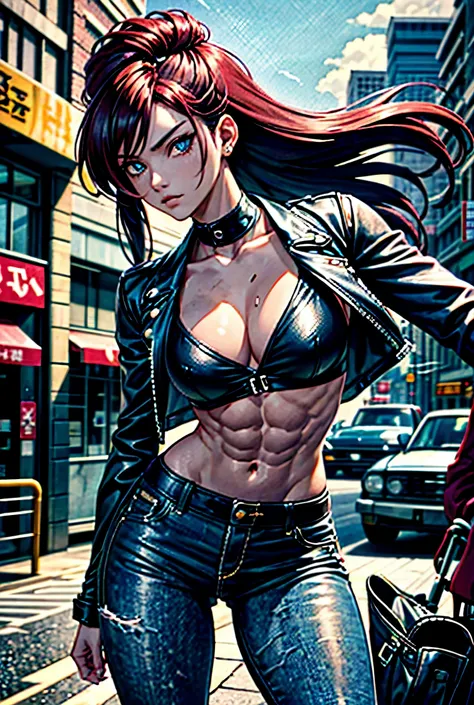 Maki Natsuko - The Bad Girl of the Streets
• Age (1987): 18
• Appearance:
• Short, messy dark hair, often tousled from fights.
• Sharp, intense eyes that always carried a dangerous glint.
• Lean but toned body, with curves hidden under her biker-
style clo...