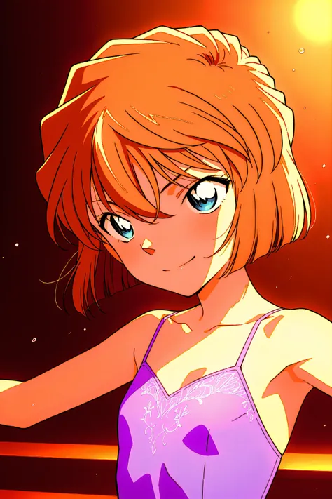 front view,
1girl, upper body, dancing on the stage ,lady, smile,
Best quality, masterpiece, soft light, official art, high quality,highres, absurdres, epic scene, natural textures, haibara ai, short hair, brown hair, blue eyes, hair between eyes, female, ...