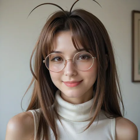 narunarusegawa, naru narusegawa, long hair, brown hair, antenna hair, realistic antenna hair, antenna hair looks like real hair, brown eyes, amazingly beautiful face, realistic japanese female face, light cosmetics, detailed face,
gothic girl outfit, black...