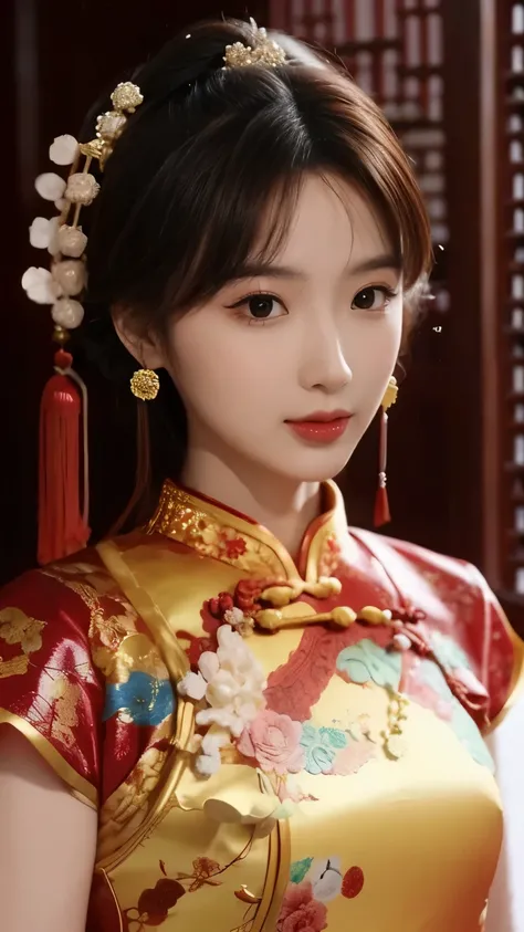 Hanfu，palace，穿Hanfu的女孩，Wearing ancient Chinese clothing，Traditional Chinese Clothing，Ancient Chinese Clothing，Ancient Chinese Princess，Chinese，Shoulder，Beth，( masterpiece),( top quality:1.1),( Very detailed), BEST ILLUSTRATION , exquisite details ,(portrai...