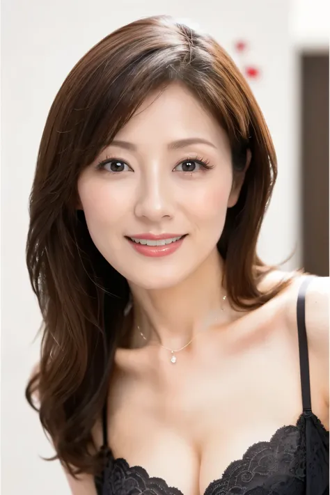 (  top quality、  Table Top、8k、  best image quality、  Award-winning work  )、  Mature Women、50 years old、 face close-up、 smile、  accurate anatomy、 Simple blur background 、 Look at me、  Natural Cosmetics、Beautiful glowing skin、Classy hairstyle 、  glossy lips、...