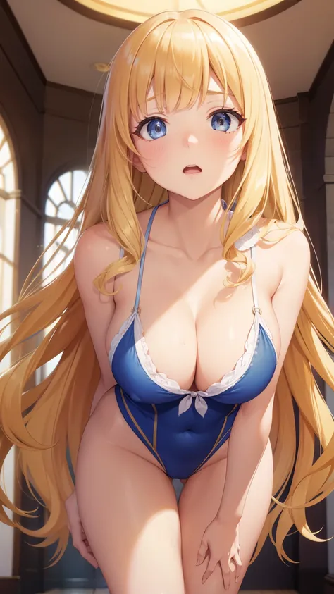 1 girl, latifa fleuranza, long yellow hair, blue eyes, medium breasts, looking at viewer, masterpiece, best quality, high resolution, unity 8k wallpaper, (illustration:0.8), beautiful detailed eyes, extremely detailed face, perfect lighting, extremely deta...