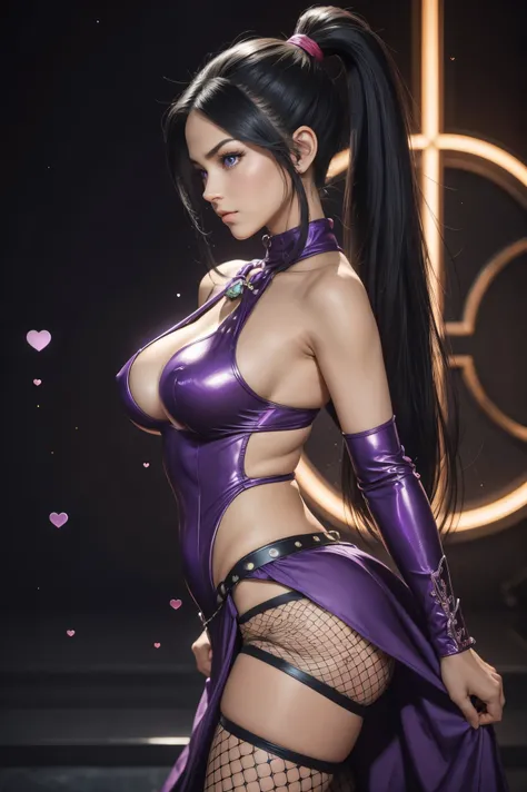 Dragon Quest XI, Martina, beautiful black hair, ponytail, purple eyes , bunny girl, fishnet tights ,Ultra HD photos, super quality,​masterpiece, dslr, photorealistic, Detailed Details , vivid details , detailed description, detailed face, Detailed Details ...