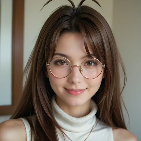 narunarusegawa, naru narusegawa, long hair, brown hair, antenna hair, realistic antenna hair, antenna hair looks like real hair, brown eyes, amazingly beautiful face, realistic japanese female face, light cosmetics, detailed face,
gothic girl outfit, black...