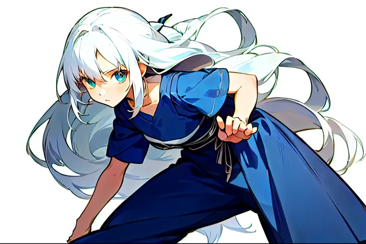 anime characters are posing for a picture in front of a white background, girl with white hair, white haired lady, white haired, white-haired, perfect white haired girl, anime character, female anime character, silver hair (ponytail), white haired deity, g...