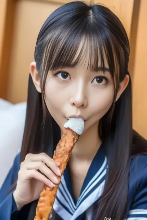 (8K, RAW Photos, Highest quality, High resolution: 1.1), (ultra Realistic: 1.4), (Realistic, Realistic: 1.3), The Beauty of Japan, masterpiece, best quality, intricate details, extremely detailed, cinematic lighting, solo, 1girl, a 16yo Japanese schoolgirl...