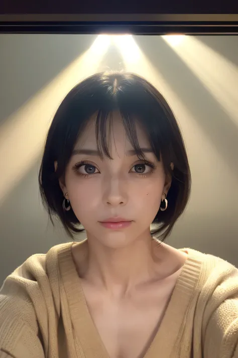 Look at me,　Look at me,　Look at me,　Look at me,　Look at me,　Look at me,　Look into the eyes,　Eye contact,　Front of face,　face,　indoor,　 Hair,　bangs,　clavicle,　clavicle,　clavicle,　shoulder,　chest,　Earrings,　Private room,　(straw,Right under the light,Insert t...