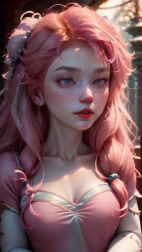 Elfgirl (rose quartz SU-elsa frozen Disney Tinker waifu mezclando modelos .) (ultra fUSION of white and pink hair) Highly detailed CG unity 8k wallpaper, style shot, complex, High detail, dramatic, Highest quality film still image, Very detailed, masterpie...