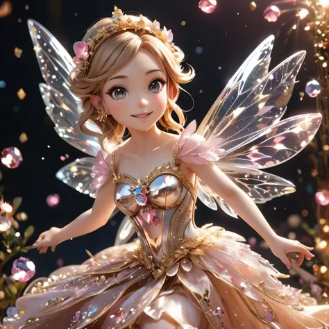 cute smile ,8K High Resolution,Light Fairy,A gentle gaze
