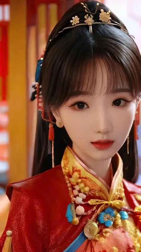 Hanfu，palace，穿Hanfu的女孩，Wearing ancient Chinese clothing，Traditional Chinese Clothing，Ancient Chinese Clothing，Ancient Chinese Princess，Chinese，Shoulder，Beth，( masterpiece),( top quality:1.1),( Very detailed), BEST ILLUSTRATION , exquisite details ,(portrai...