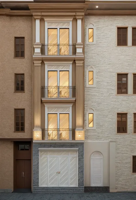 The neoclassical townhouse with a width of 8m is designed delicately and balanced, including two main parts: the main house is 4m wide with 4 floors and the garage is 2m wide with 1 floor. The overall house exudes luxury, a harmony between classic and mode...