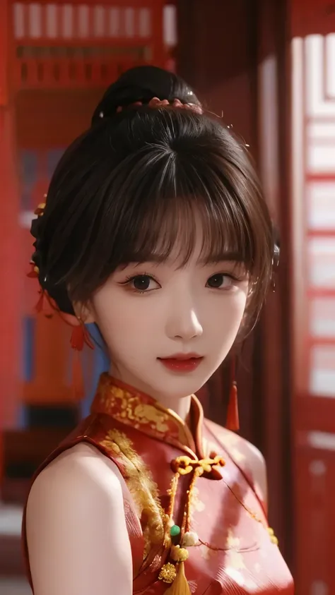 Hanfu，palace，穿Hanfu的女孩，Wearing ancient Chinese clothing，Traditional Chinese Clothing，Ancient Chinese Clothing，Ancient Chinese Princess，Chinese，Shoulder，Beth，( masterpiece),( highest quality:1.1),( Very detailed), BEST ILLUSTRATION , exquisite details ,(por...