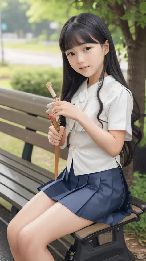  top quality、 natural depiction、 Hi-Res、delicate、Very high degree of perfection 、 beautiful,Girls are in elementary school６Grade、 black hair、cute girl eyes、Petite、Perfect Arms、 the Perfect Finger、Perfect Legs、 small breasts、Looks like Daidouji Tomoyo、(Ruff...