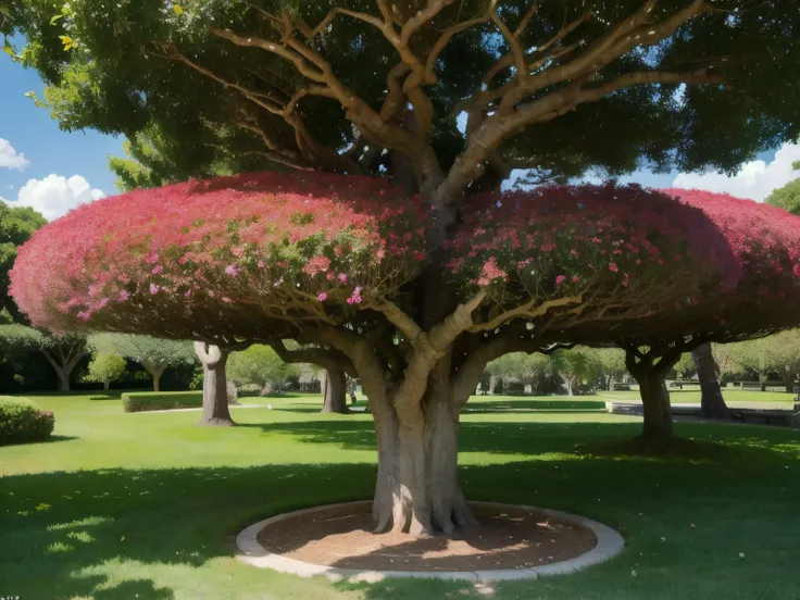 Claude Monet's drawing of a banyan tree　heaven　Very big and strong　 beautiful　oil　Impressionism