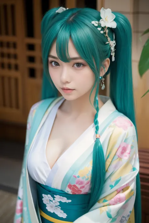 1girl,loli,(best quality,absolutely resolution,ultra detailed,masterpiece),(photo realistic),8K,(detailed face),delicate realistic skin texture,(Shining eyes),Hatsune Miku,aqua hair,twintails,very long hair,hair ornament,hairpin,hairclip,bracelet,white ski...