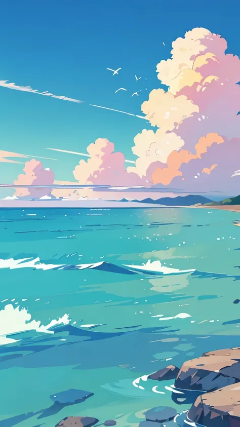 Horizon Clear , Just the sea, Sky and Clouds