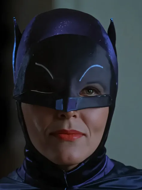 catwoman wearing batman's cowl