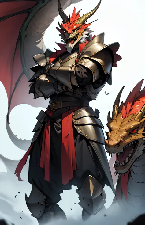 Paladinho Dragon, with medieval armor 