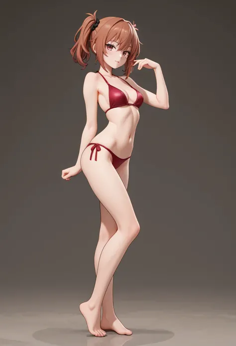 1girl,  bikini,  slim waist,  full body, sexy,  sensual look, sensual expression,  pose sensual,  perfect anatomy, masterpiece,  Better quality,  high quality, 