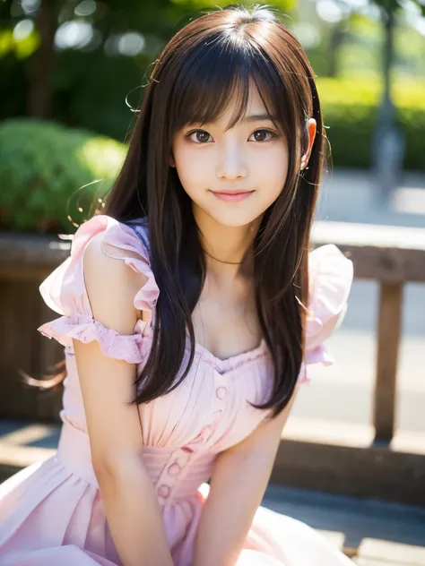 (Best-quality, Masterpiece, Ultra-High-Resolution, (Photorealistic:1.4), Raw Photo, depth of field, professional lighting, perfect anatomy, extremely details), 1girl, (((15-years-old))), the most famous Japanese idol, ((wearing cutest outfits in the world)...