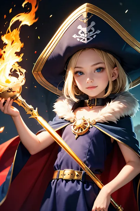 (UHD, retina, masterpiece, accurate, anatomically correct, super detail, best quality, 8k, extremely precise in every detail, beautiful detailed glow, beautiful attention to detail, beautiful detailed eyes:1.3), a young girl is shooting a fire-ball magic, ...
