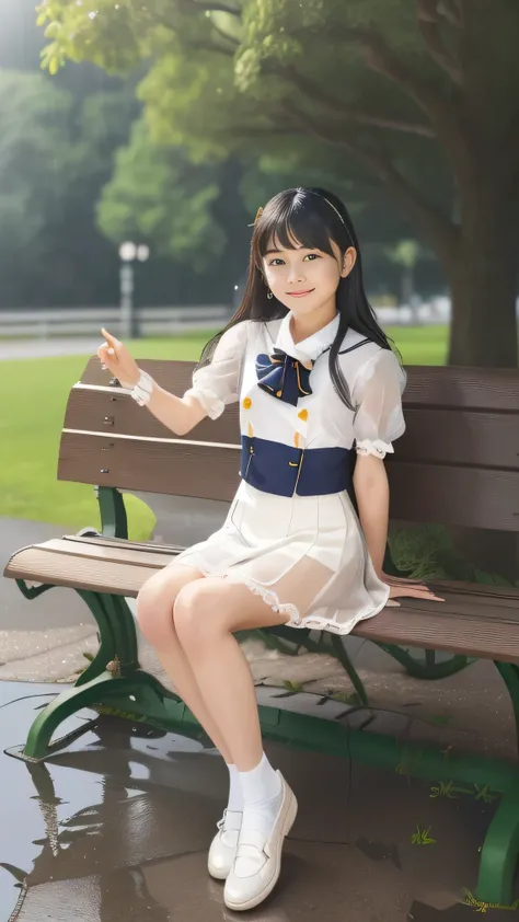  top quality、 natural depiction、 Hi-Res、delicate、Very high degree of perfection 、 beautiful,Girls are in elementary school６Grade、 black hair、cute girl eyes、Petite、Perfect Arms、 perfect finger、Perfect Legs、 small breasts、Looks like Daidouji Tomoyo、((frilly ...