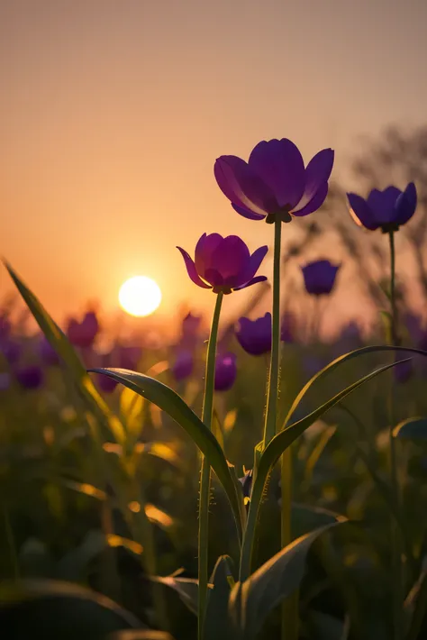 A single flower　evening