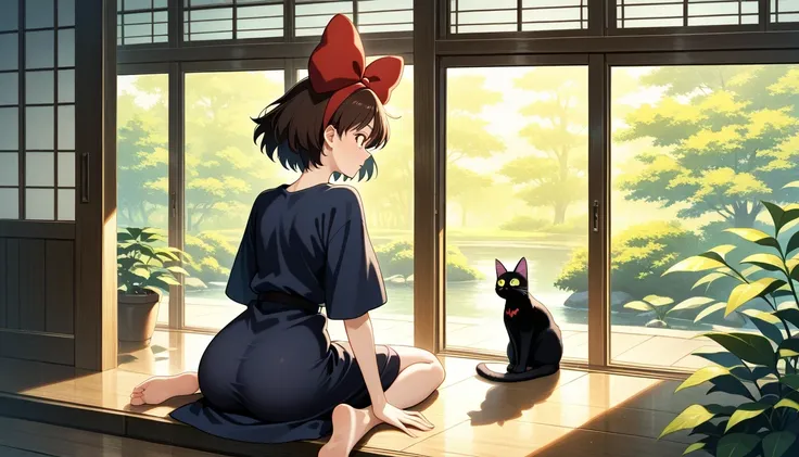 1 black cat, jiji (majo no takkyuubin), masterpiece,best quality,amazing quality、クローズアップ、