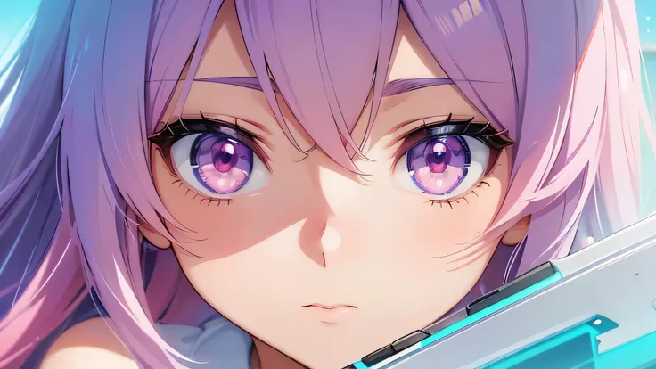   close-up of an anime girl ,  Rosedraw Pastel Vivid, Rossdraws comics、Vivid,  anime style 4k with AK5 rifle,  beautiful anime style portrait,  art germ colorful !!!, ! Dream Art Germ,  beautiful anime girl , anime style digital art,  Anime Art Wallpaper 4...