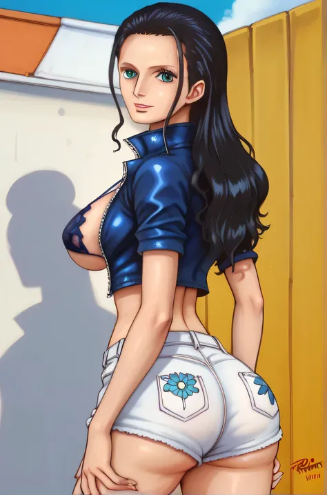 ((NICO ROBIN:1.39)), Black hair, light brown eyes, Japan actress face, adult woman, face about 20 years old, (complex details: 1.2), (highest quality: 1.4), (ultra high definition: 1.2), ultra high resolution, (detailed eyes), (detailed facial features), H...